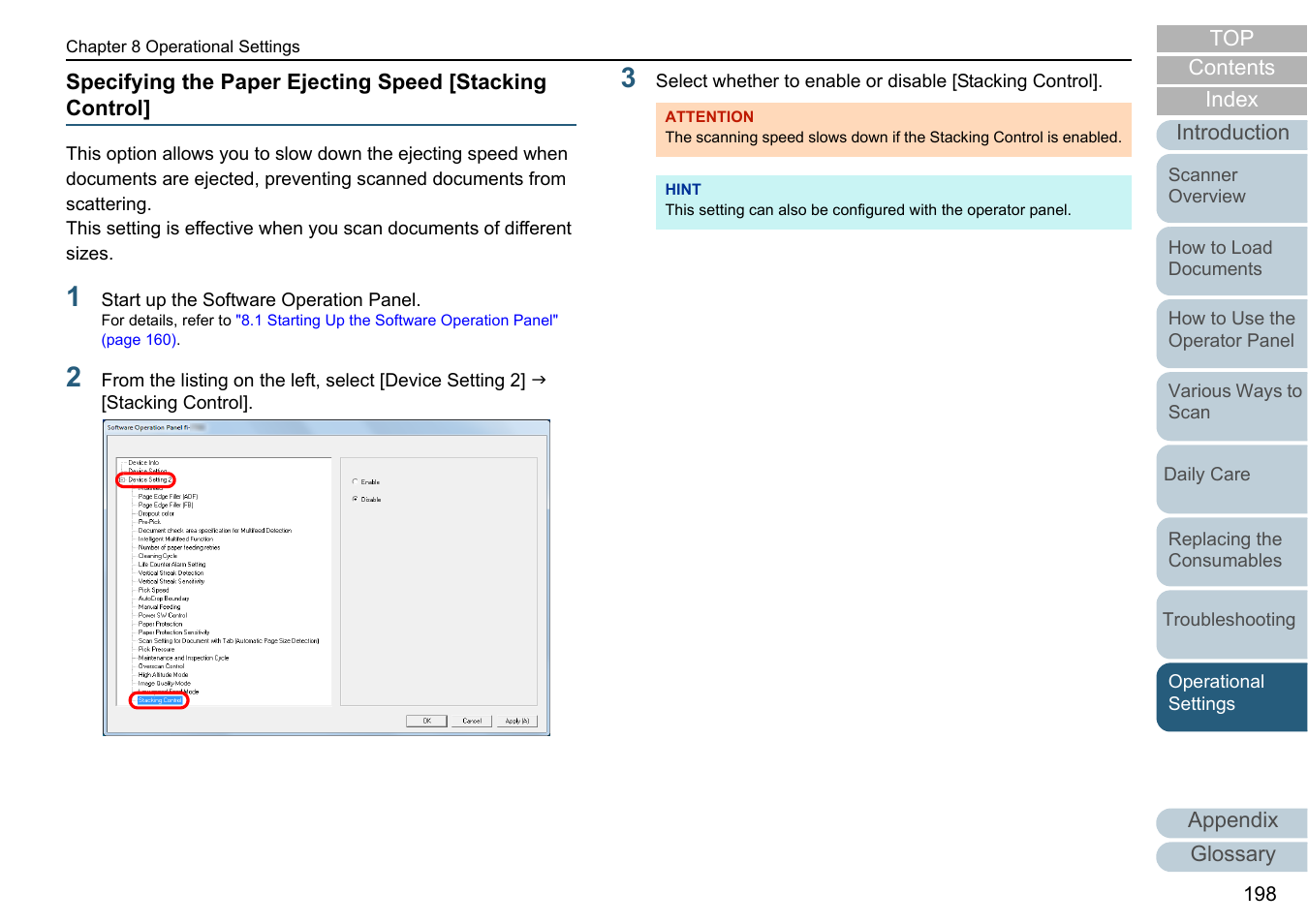 Specifying the paper ejecting speed | Fujitsu Ricoh Fujitsu fi-7700 Document Scanner User Manual | Page 198 / 238