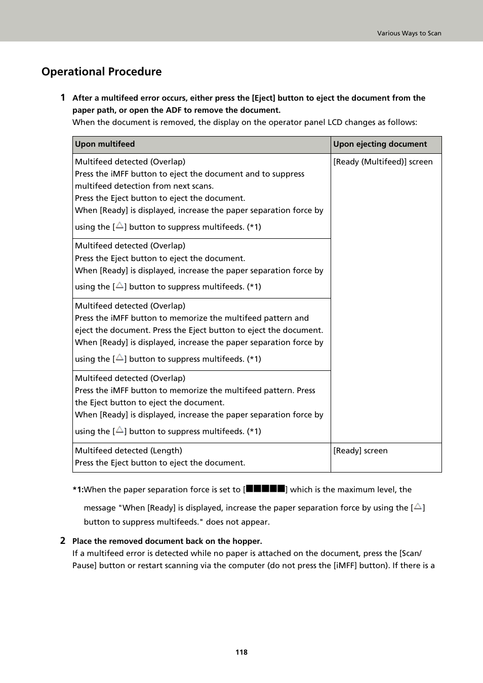 Operational procedure | Fujitsu Ricoh Fujitsu fi-7900 Image Scanner User Manual | Page 118 / 291