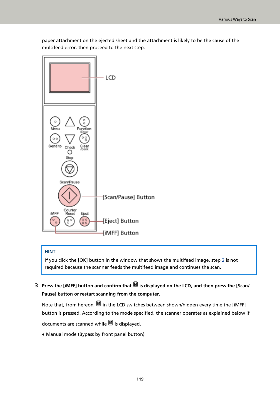 Fujitsu Ricoh Fujitsu fi-7900 Image Scanner User Manual | Page 119 / 291