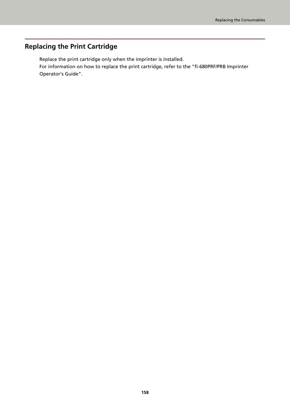 Replacing the print cartridge | Fujitsu Ricoh Fujitsu fi-7900 Image Scanner User Manual | Page 158 / 291