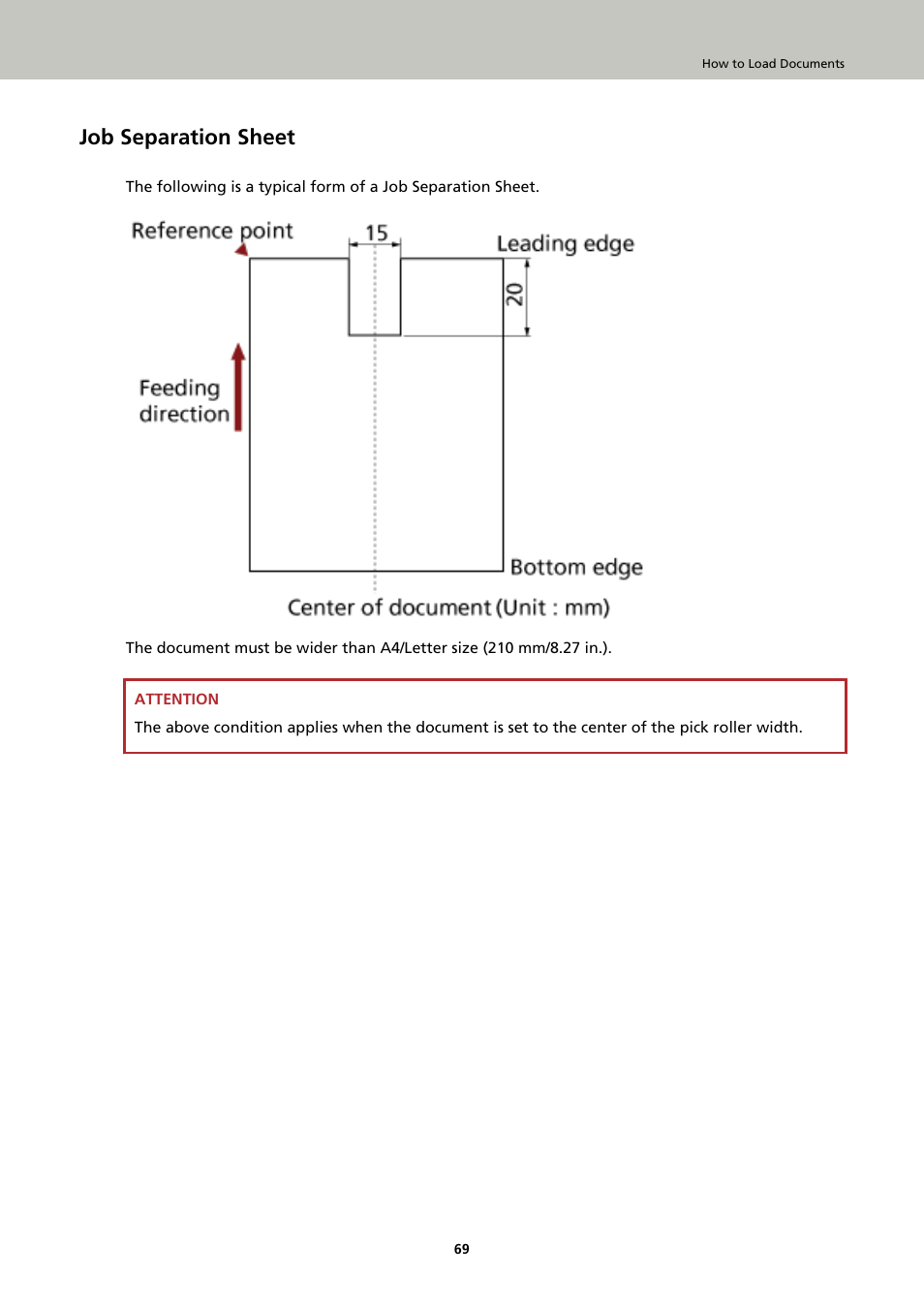 Job separation sheet | Fujitsu Ricoh Fujitsu fi-7900 Image Scanner User Manual | Page 69 / 291