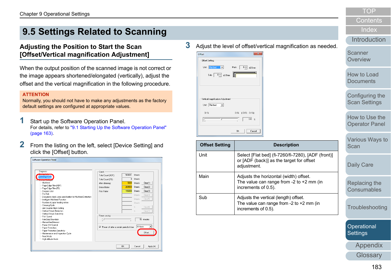5 settings related to scanning, Settings related to scanning, R to | Fujitsu Ricoh Fujitsu fi-7280 Color Duplex Document Scanner User Manual | Page 183 / 229