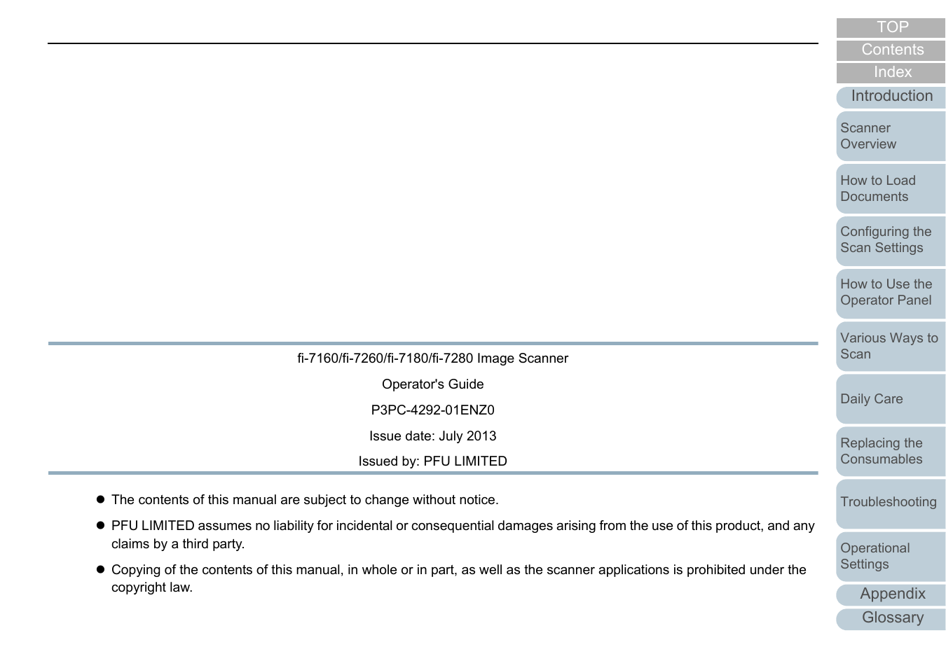 Fujitsu Ricoh Fujitsu fi-7280 Color Duplex Document Scanner User Manual | Page 229 / 229