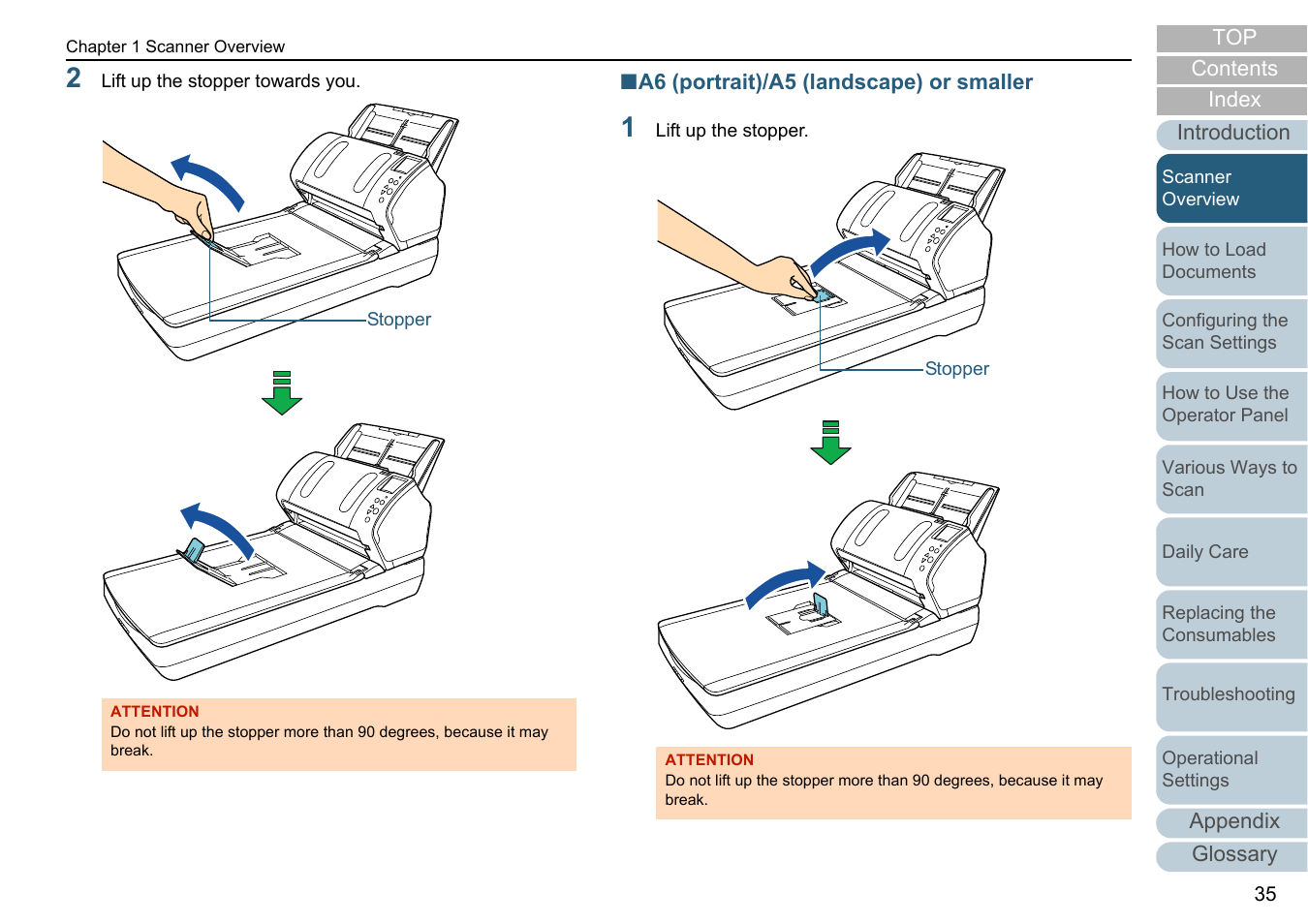 Fujitsu Ricoh Fujitsu fi-7280 Color Duplex Document Scanner User Manual | Page 35 / 229