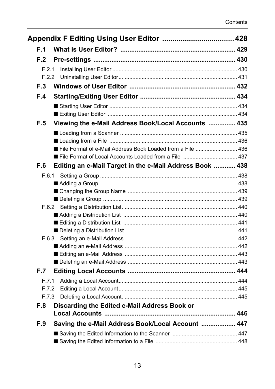 Appendix f editing using user editor | Fujitsu Ricoh Fujitsu N7100E Network Image Scanner User Manual | Page 13 / 482