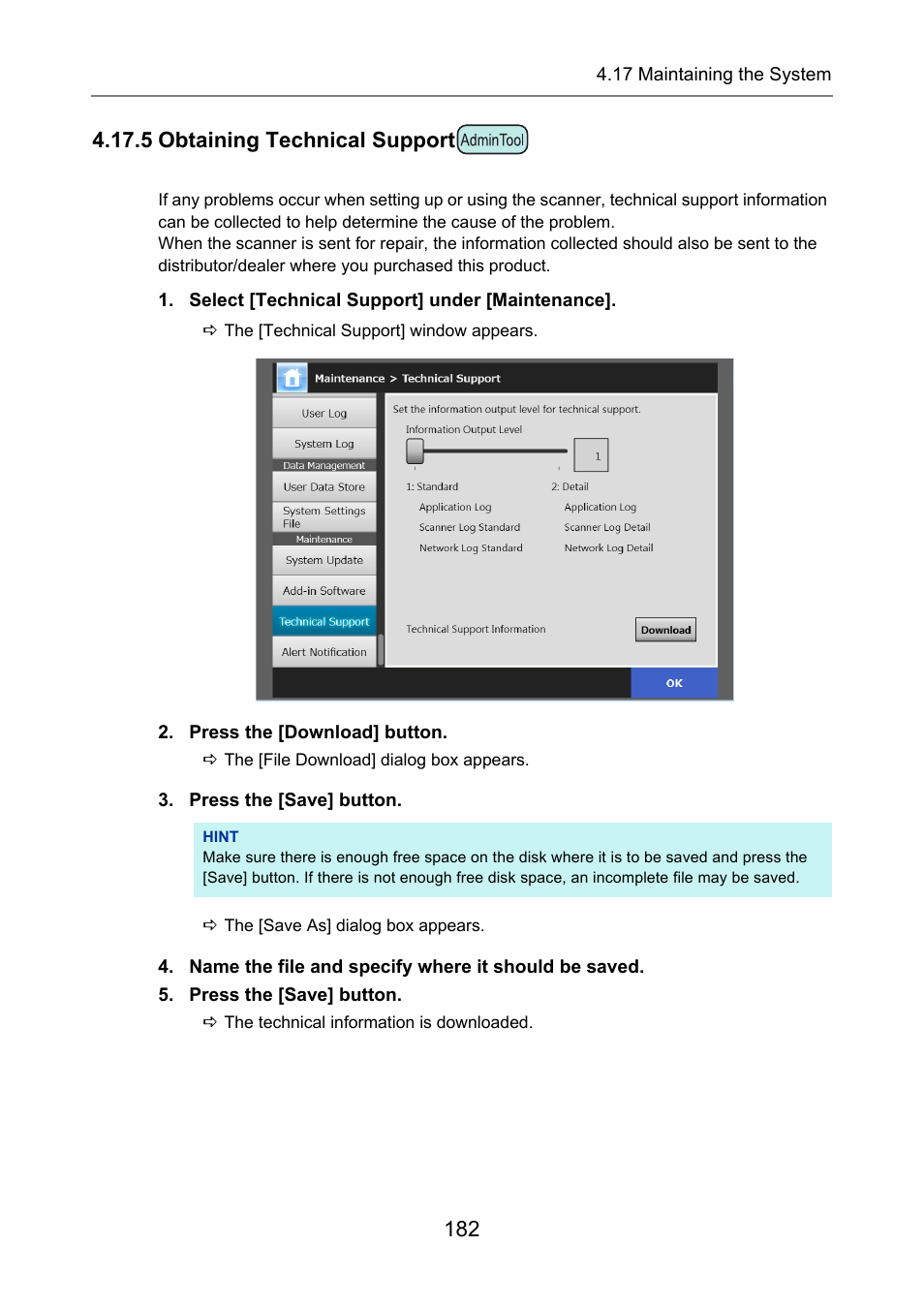 5 obtaining technical support, P.182) | Fujitsu Ricoh Fujitsu N7100E Network Image Scanner User Manual | Page 182 / 482