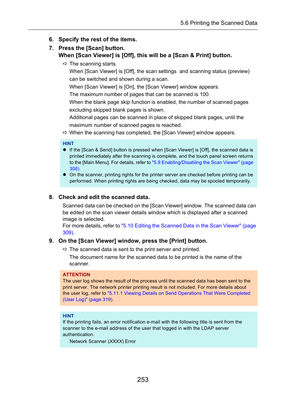 Fujitsu Ricoh Fujitsu N7100E Network Image Scanner User Manual | Page 253 / 482