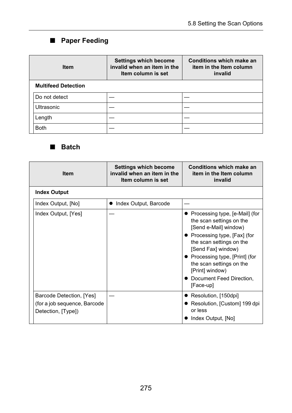 Paper feeding, Batch, 275 ■ paper feeding ■ batch | Fujitsu Ricoh Fujitsu N7100E Network Image Scanner User Manual | Page 275 / 482