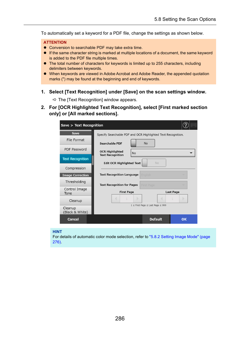 Fujitsu Ricoh Fujitsu N7100E Network Image Scanner User Manual | Page 286 / 482