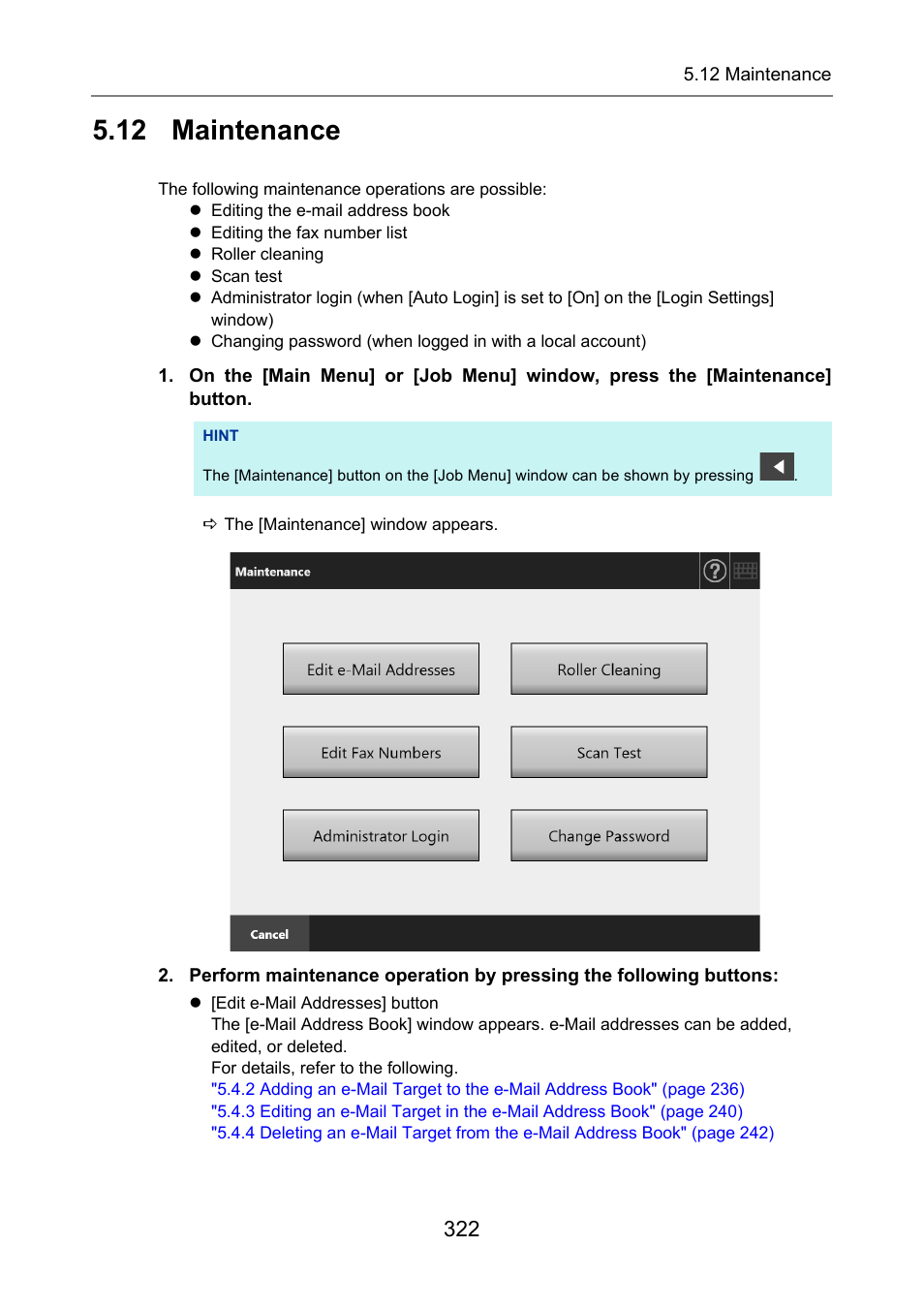 12 maintenance | Fujitsu Ricoh Fujitsu N7100E Network Image Scanner User Manual | Page 322 / 482