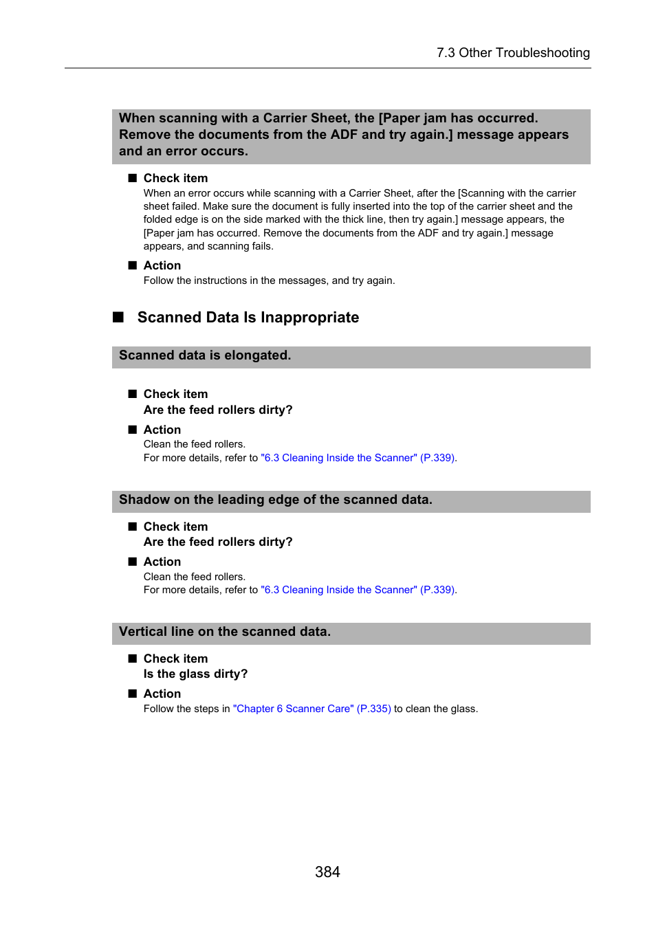 Scanned data is inappropriate | Fujitsu Ricoh Fujitsu N7100E Network Image Scanner User Manual | Page 384 / 482
