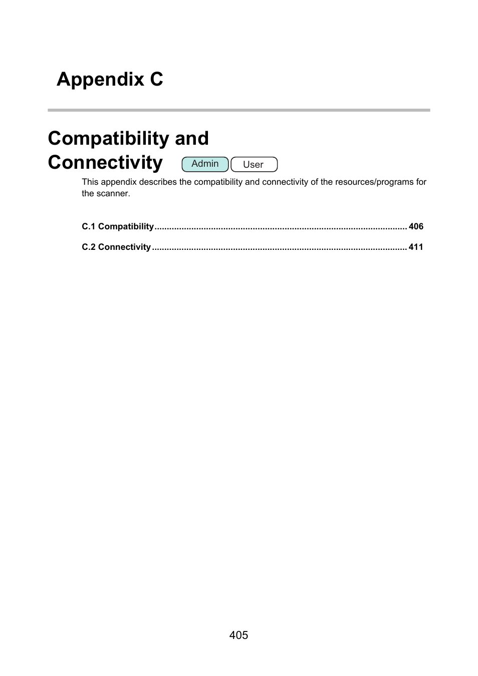 Appendix c compatibility and connectivity | Fujitsu Ricoh Fujitsu N7100E Network Image Scanner User Manual | Page 405 / 482