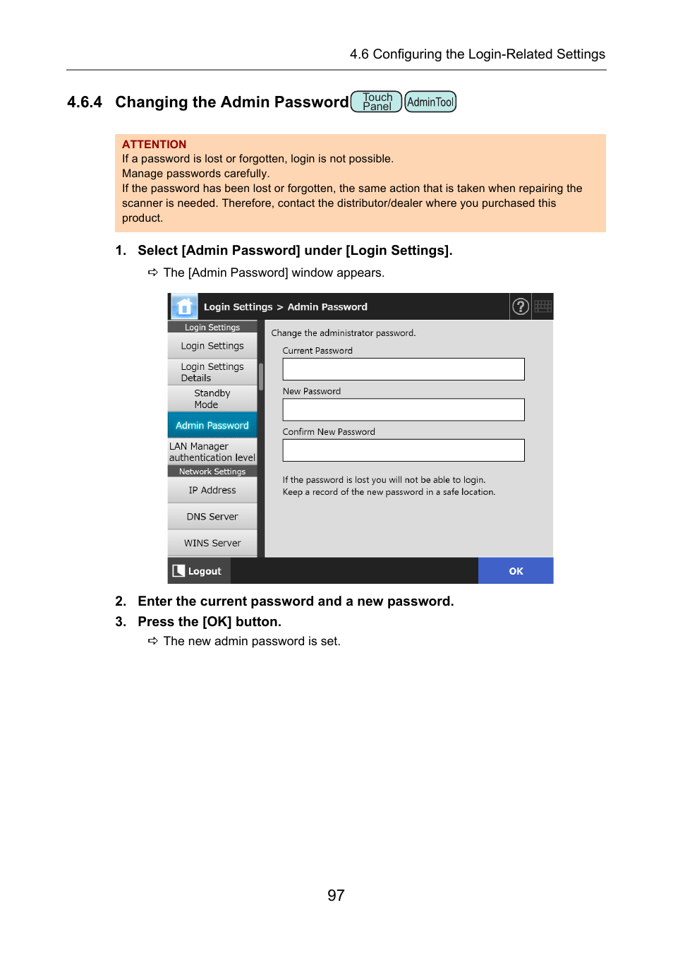 4 changing the admin password, P.97) | Fujitsu Ricoh Fujitsu N7100E Network Image Scanner User Manual | Page 97 / 482