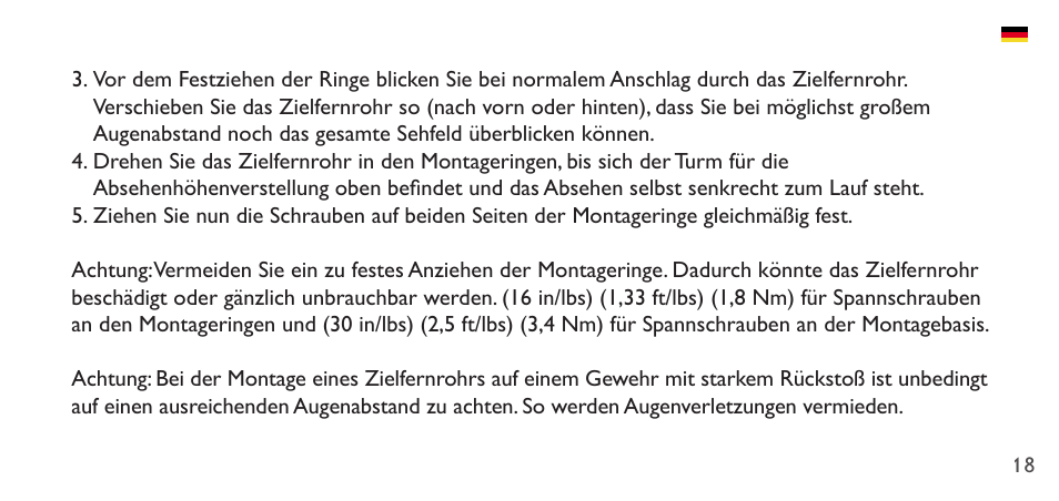 Hawke Sport Optics 1-4x20 Vantage IR Riflescope (Turkey Dot IR Reticle) User Manual | Page 18 / 74