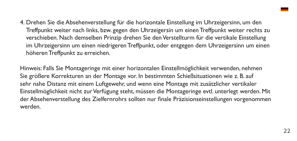 Hawke Sport Optics 1-4x20 Vantage IR Riflescope (Turkey Dot IR Reticle) User Manual | Page 22 / 74