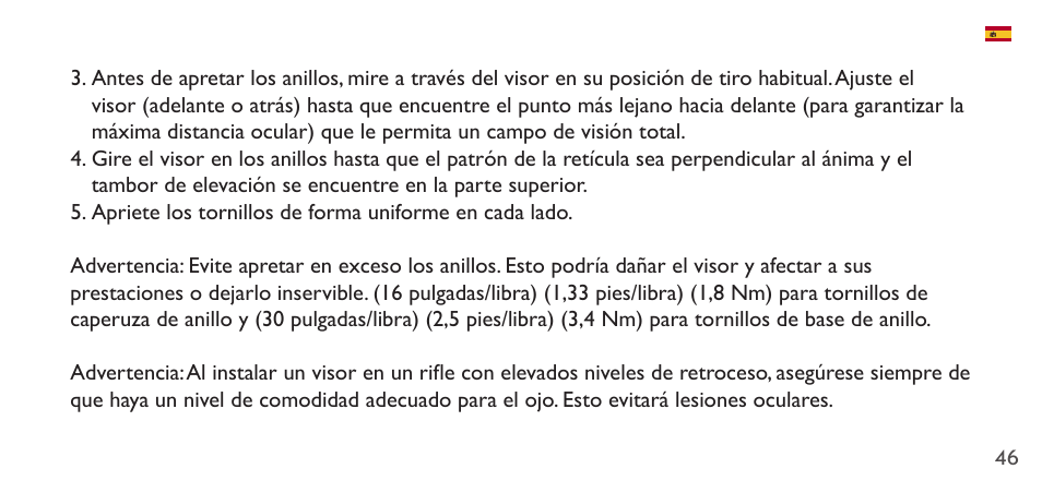 Hawke Sport Optics 1-4x20 Vantage IR Riflescope (Turkey Dot IR Reticle) User Manual | Page 46 / 74