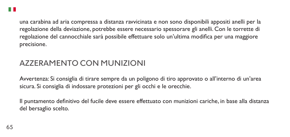 Azzeramento con munizioni | Hawke Sport Optics 1-4x20 Vantage IR Riflescope (Turkey Dot IR Reticle) User Manual | Page 65 / 74