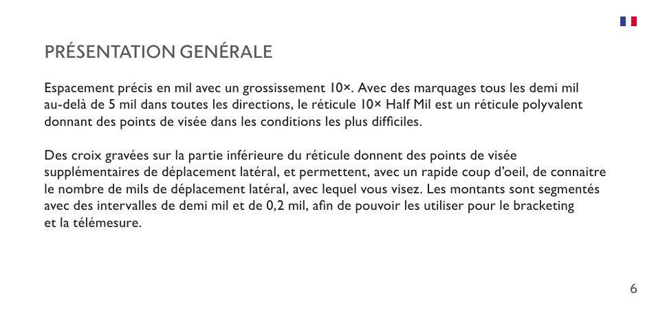 Présentation genérale | Hawke Sport Optics 4.5-14x44 Sidewinder 30 SF Riflescope (10x Half Mil Illuminated Reticle) User Manual | Page 6 / 23