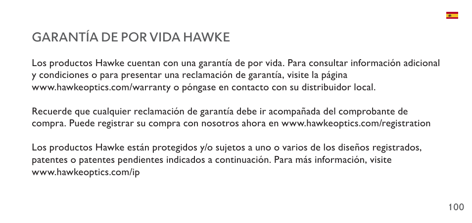 Garantía de por vida hawke | Hawke Sport Optics 4.5-14x44 Sidewinder 30 SF Riflescope (10x Half Mil Illuminated Reticle) User Manual | Page 100 / 124