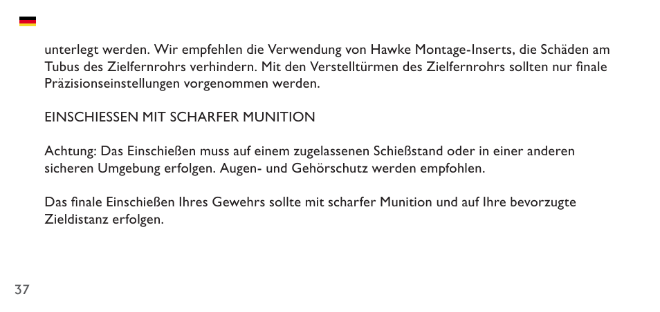 Hawke Sport Optics 4.5-14x44 Sidewinder 30 SF Riflescope (10x Half Mil Illuminated Reticle) User Manual | Page 37 / 124