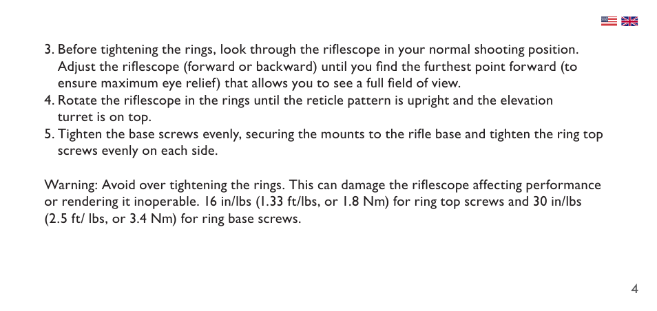 Hawke Sport Optics 4.5-14x44 Sidewinder 30 SF Riflescope (10x Half Mil Illuminated Reticle) User Manual | Page 4 / 124