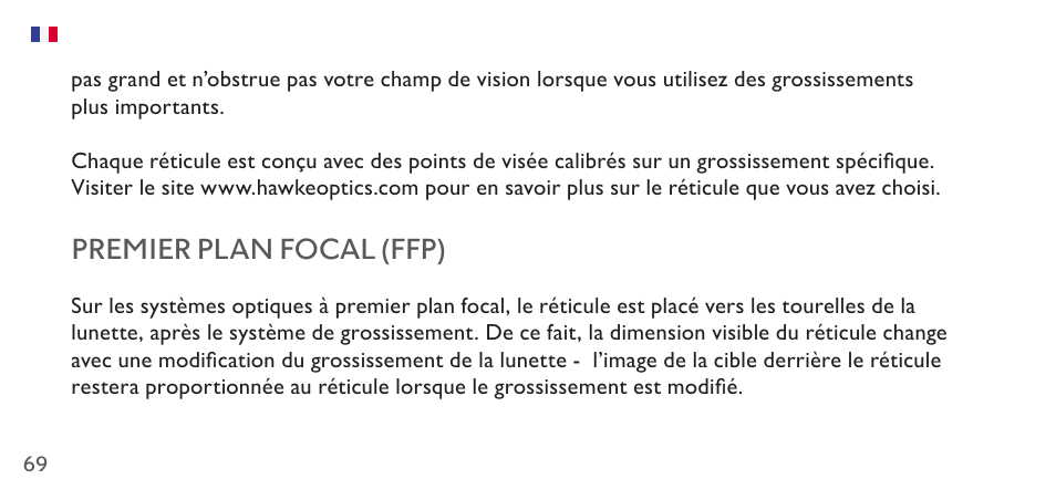Premier plan focal (ffp) | Hawke Sport Optics 4.5-14x44 Sidewinder 30 SF Riflescope (10x Half Mil Illuminated Reticle) User Manual | Page 69 / 124