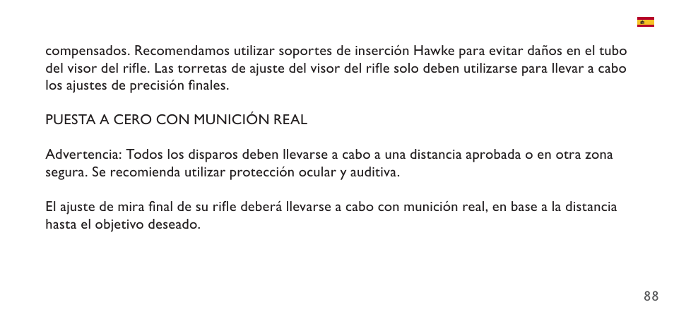 Hawke Sport Optics 4.5-14x44 Sidewinder 30 SF Riflescope (10x Half Mil Illuminated Reticle) User Manual | Page 88 / 124