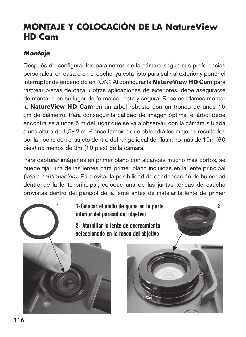 Montaje y colocación de la natureview hd cam | Bushnell NatureView HD Essential Trail Camera (Green) User Manual | Page 116 / 232