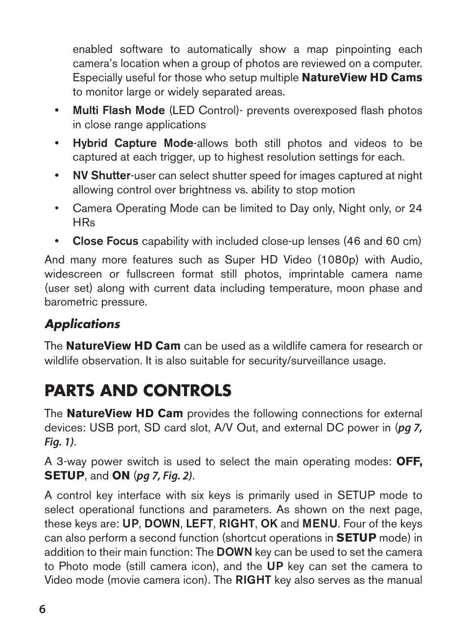 Parts and controls | Bushnell NatureView HD Essential Trail Camera (Green) User Manual | Page 6 / 232