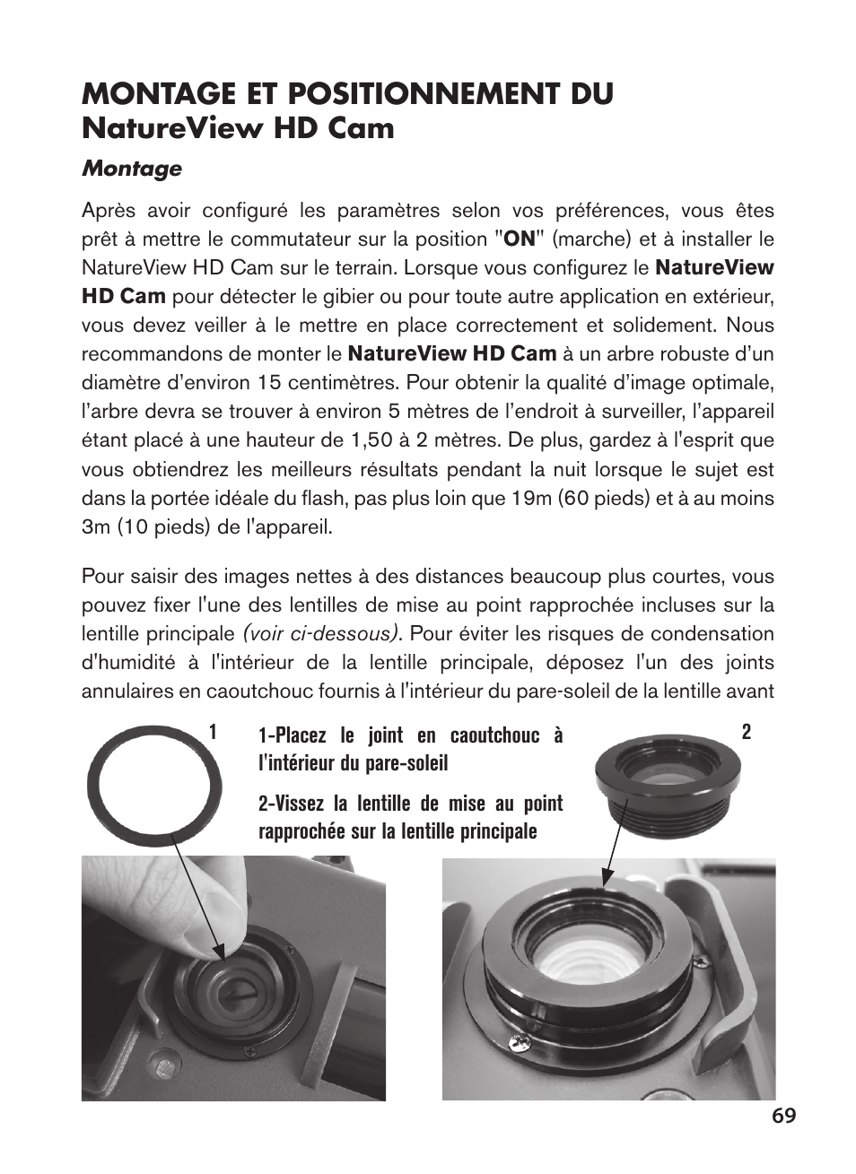 Montage et positionnement du natureview hd cam | Bushnell NatureView HD Essential Trail Camera (Green) User Manual | Page 69 / 232