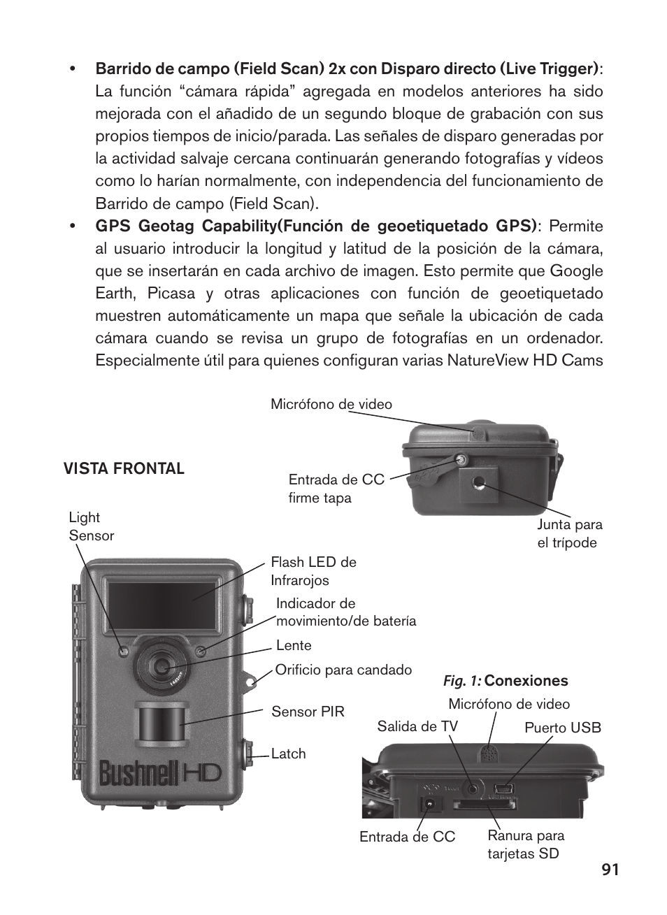 Bushnell NatureView HD Essential Trail Camera (Green) User Manual | Page 91 / 232