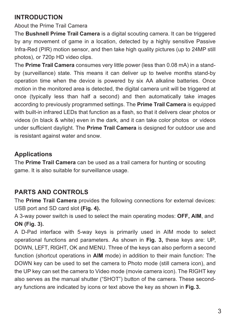 Bushnell Prime Low-Glow Trail Camera Kit (Gray) User Manual | Page 3 / 179