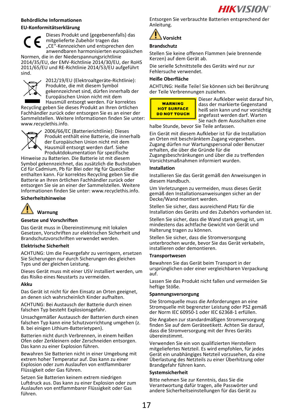 Hikvision DS-2DF6A832X-DE3 8MP PTZ Network Dome Camera User Manual | Page 18 / 57