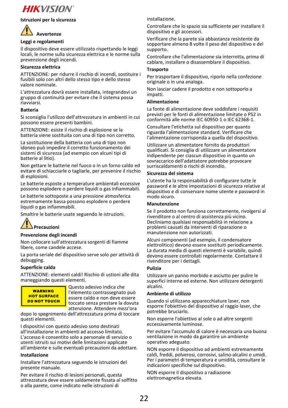 Hikvision DS-2DF6A832X-DE3 8MP PTZ Network Dome Camera User Manual | Page 23 / 57
