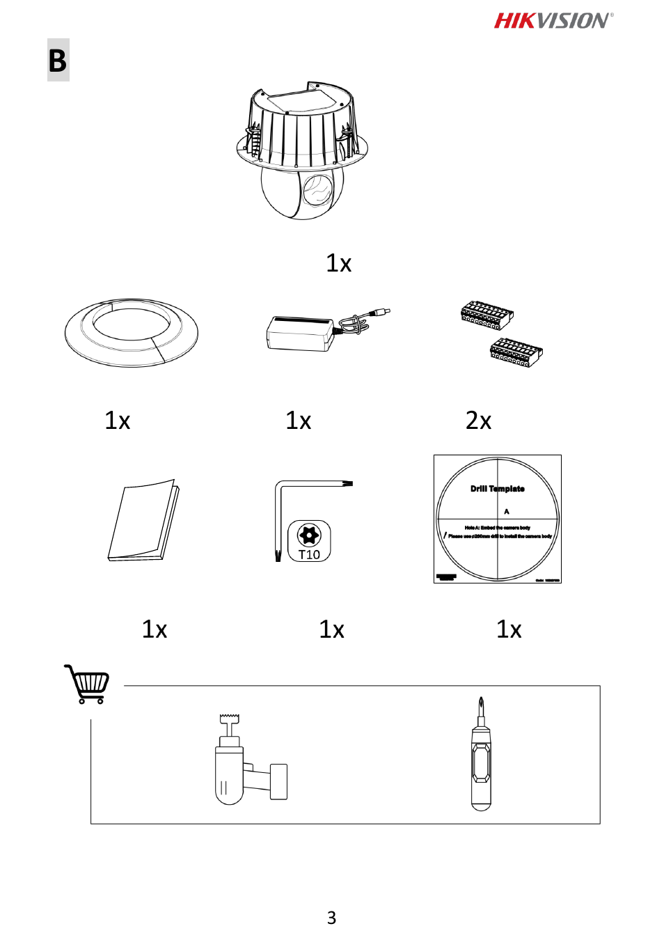 1x 2x | Hikvision DS-2DF6A832X-DE3 8MP PTZ Network Dome Camera User Manual | Page 4 / 57