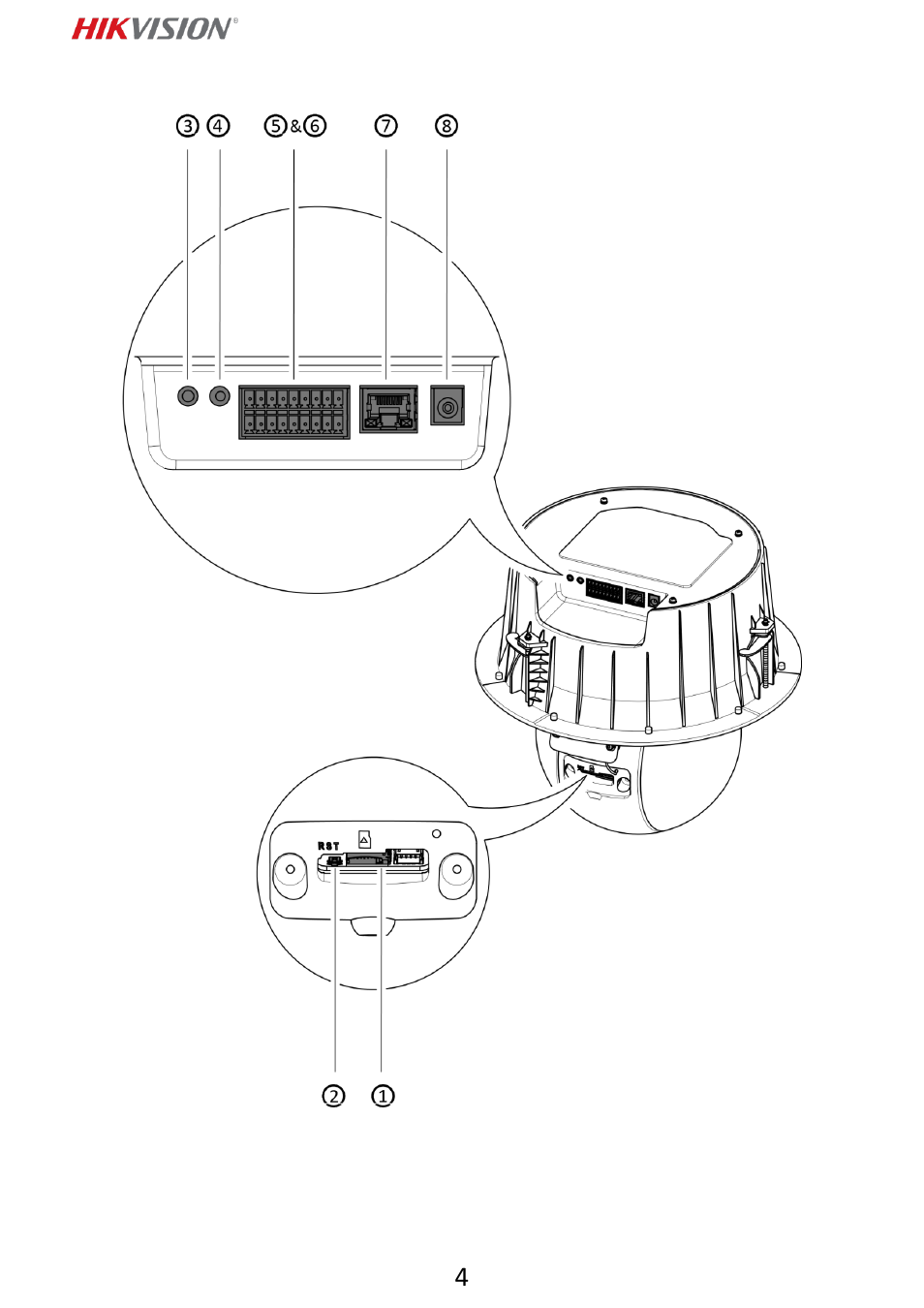 Hikvision DS-2DF6A832X-DE3 8MP PTZ Network Dome Camera User Manual | Page 5 / 57