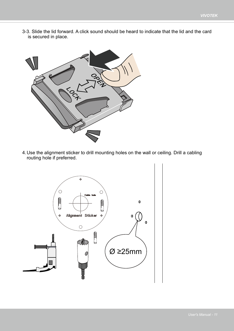 Ø ≥25mm | Vivotek FD9388-HTV 5MP Outdoor Network Dome Camera with Night Vision User Manual | Page 11 / 407