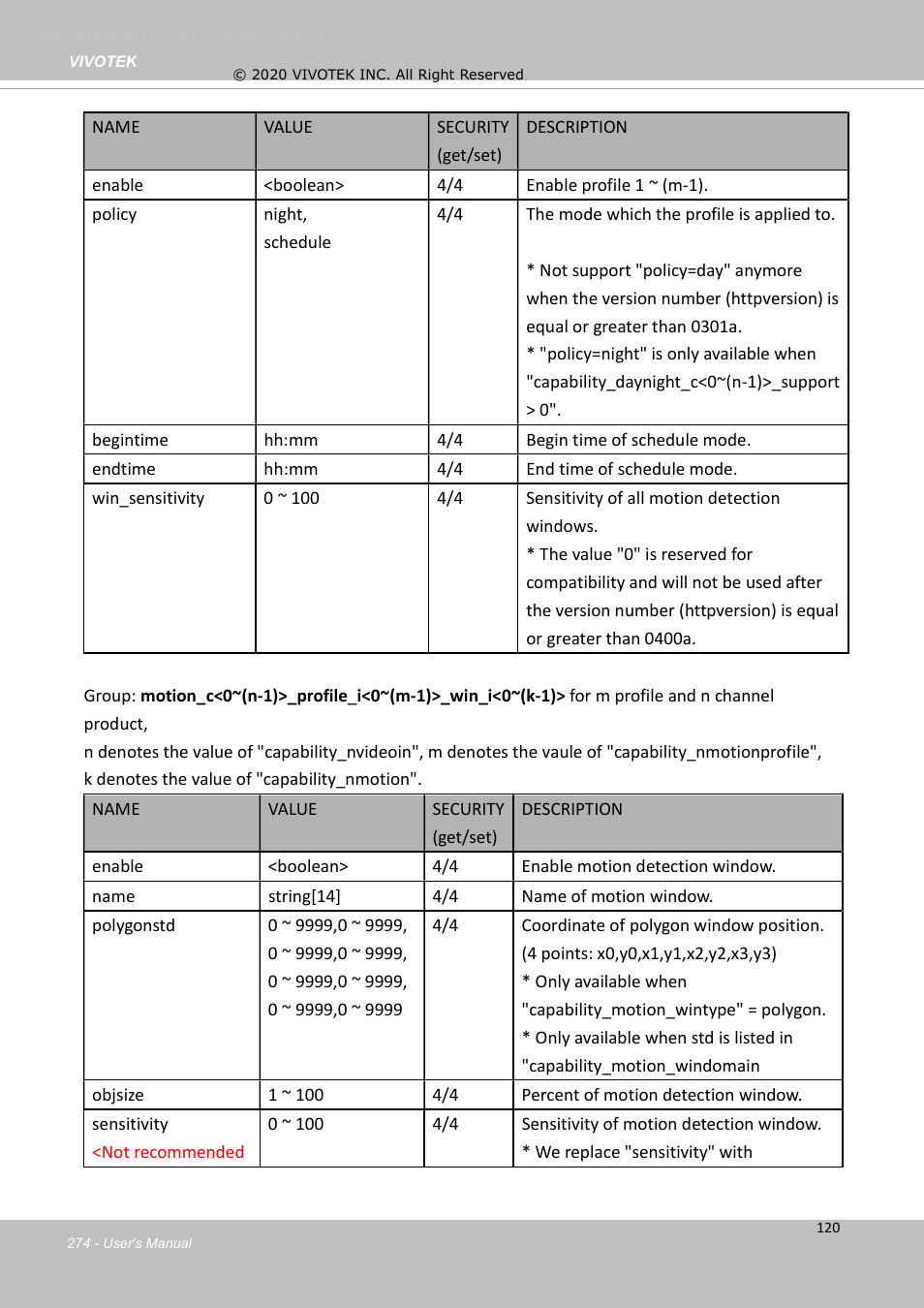 Vivotek S Series IZ9361-EH 1080p Outdoor Network Bullet Camera with Heater User Manual | Page 274 / 458