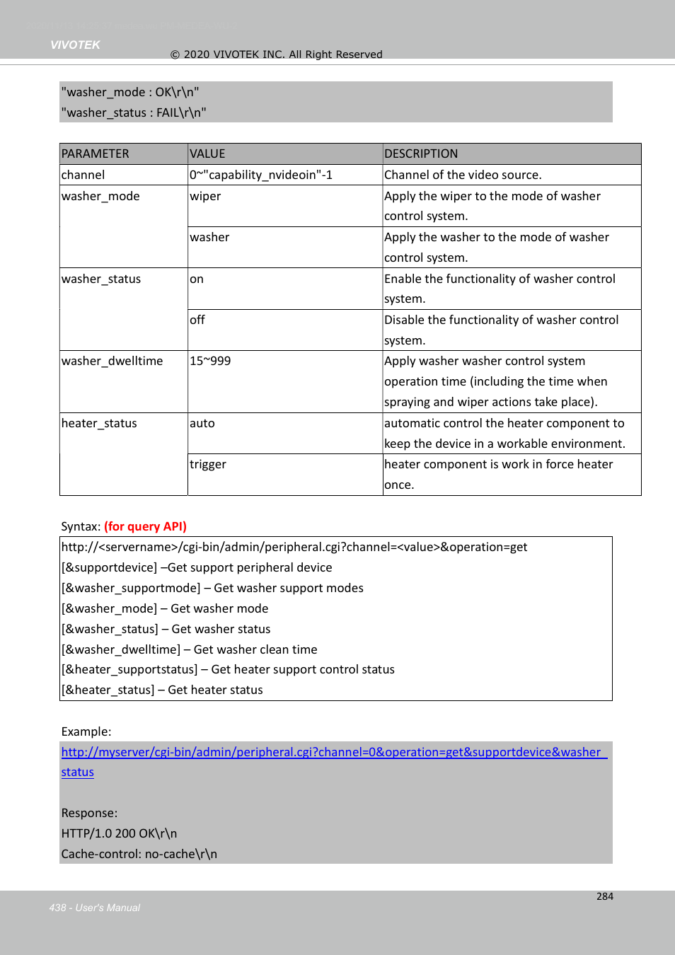 Vivotek S Series IZ9361-EH 1080p Outdoor Network Bullet Camera with Heater User Manual | Page 438 / 458