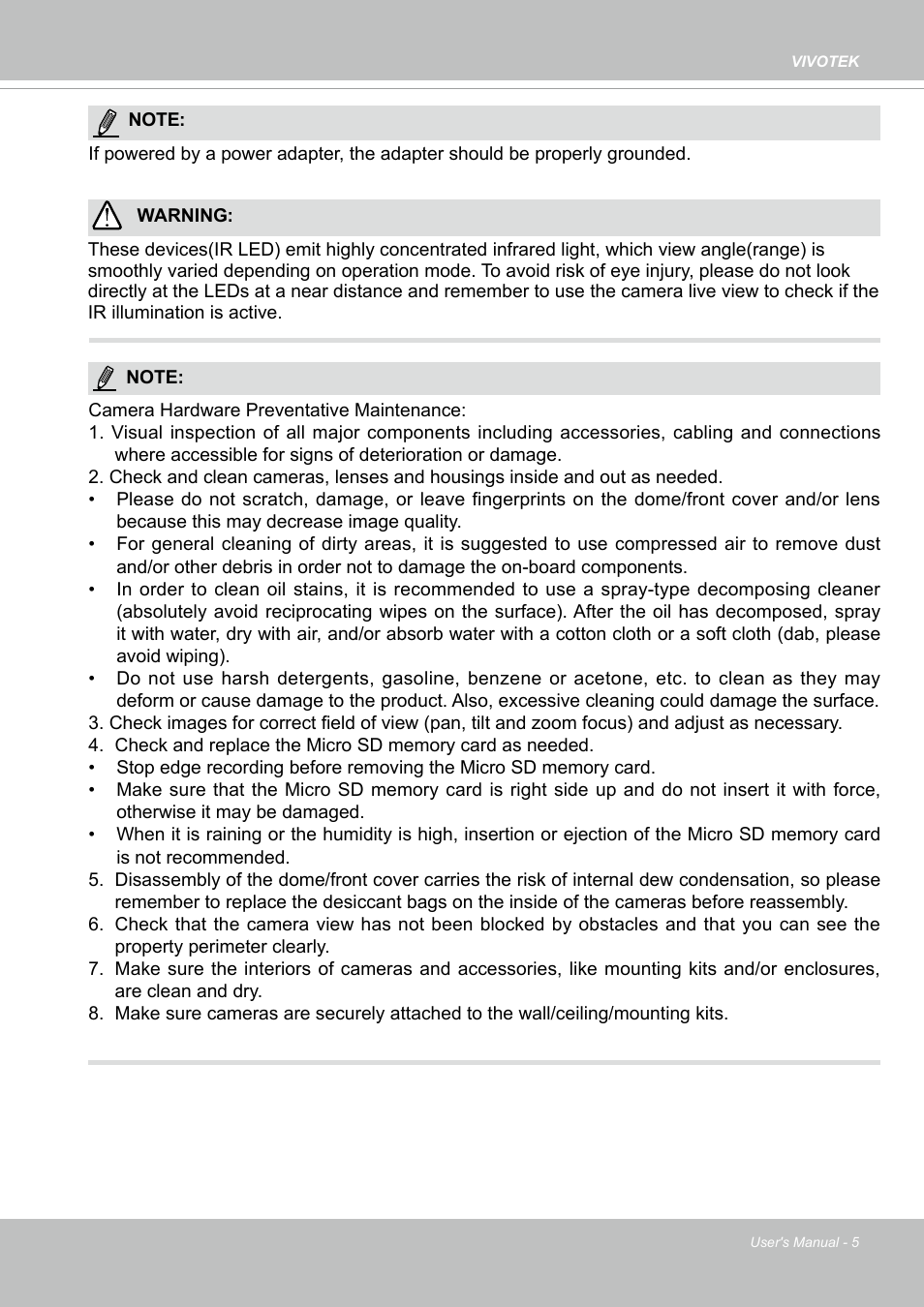 Vivotek S Series IZ9361-EH 1080p Outdoor Network Bullet Camera with Heater User Manual | Page 5 / 458