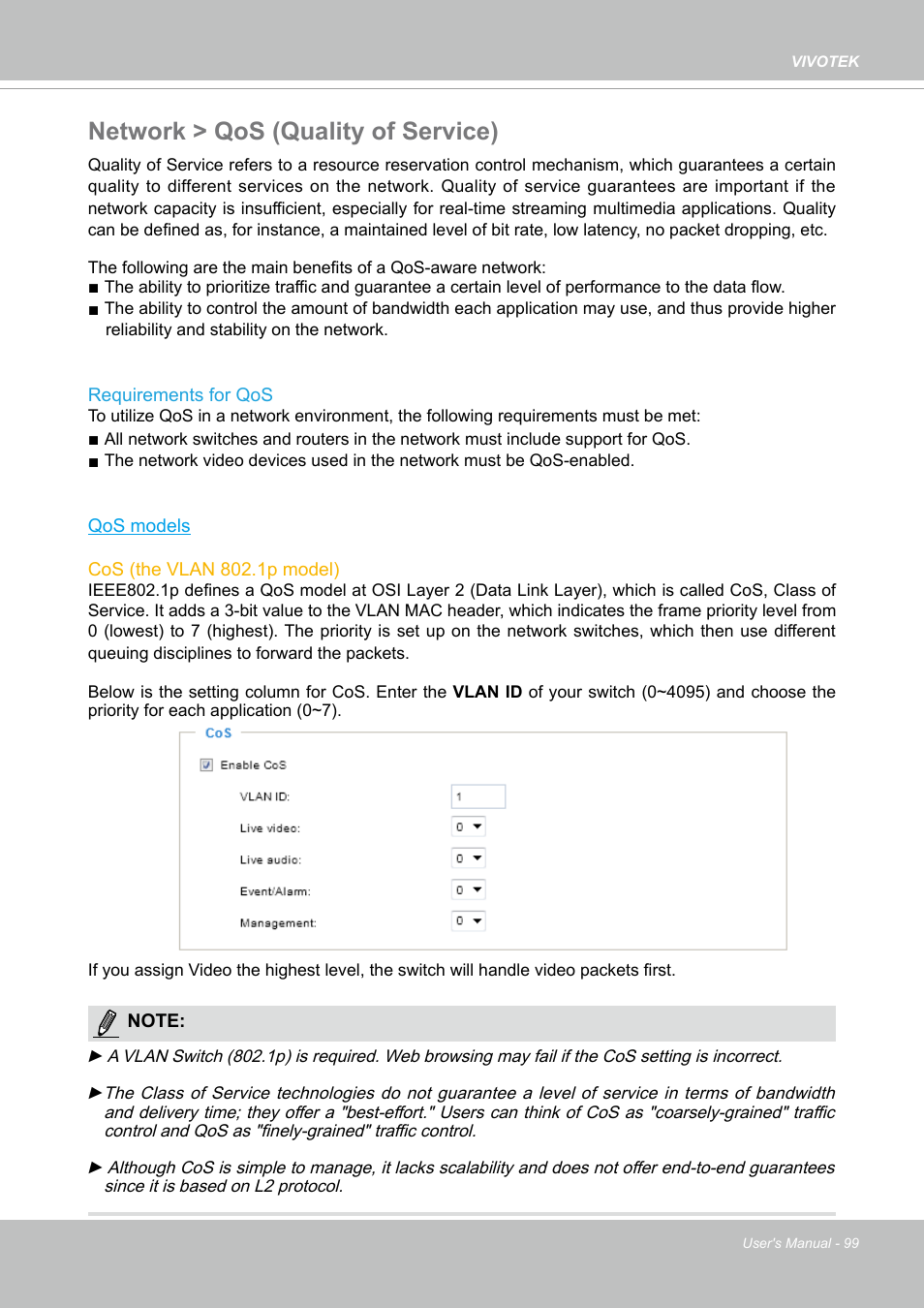 Network > qos (quality of service) | Vivotek MD9584-HF3 5MP Outdoor Network Mobile Dome Camera with Night Vision, Heater & 3.6mm Lens User Manual | Page 99 / 453