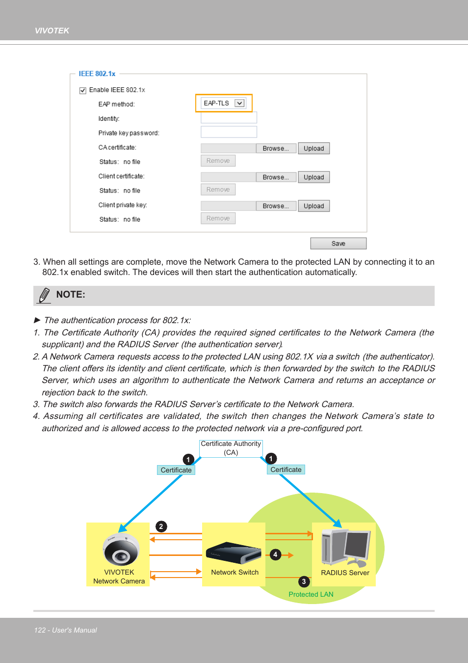 Vivotek FE9380-HV 5MP Outdoor Network Fisheye Dome Camera with Night Vision User Manual | Page 122 / 352