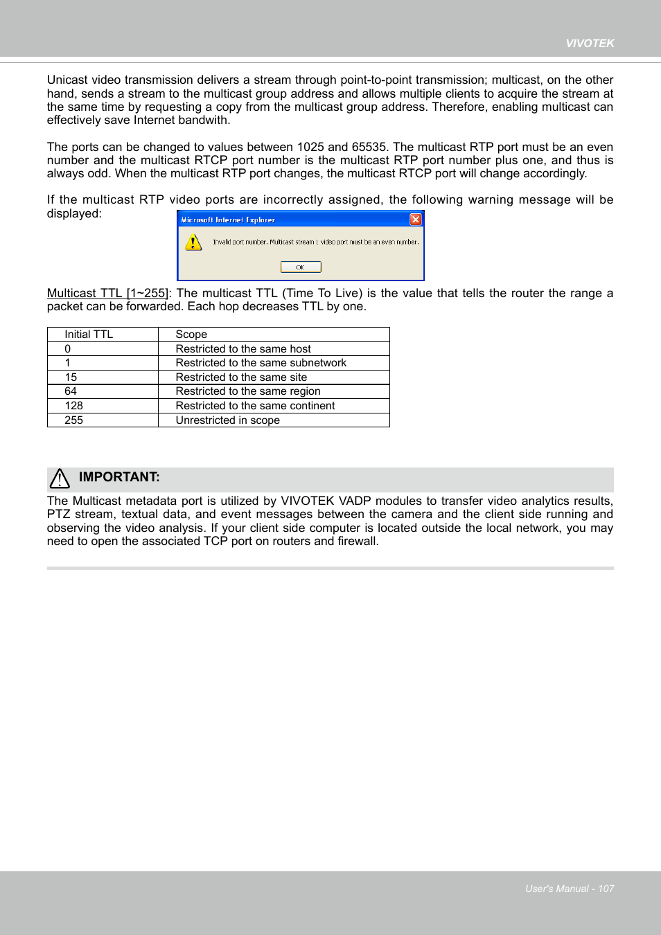 Vivotek SD9161-H-v2 2MP PTZ Network Dome Camera User Manual | Page 107 / 473