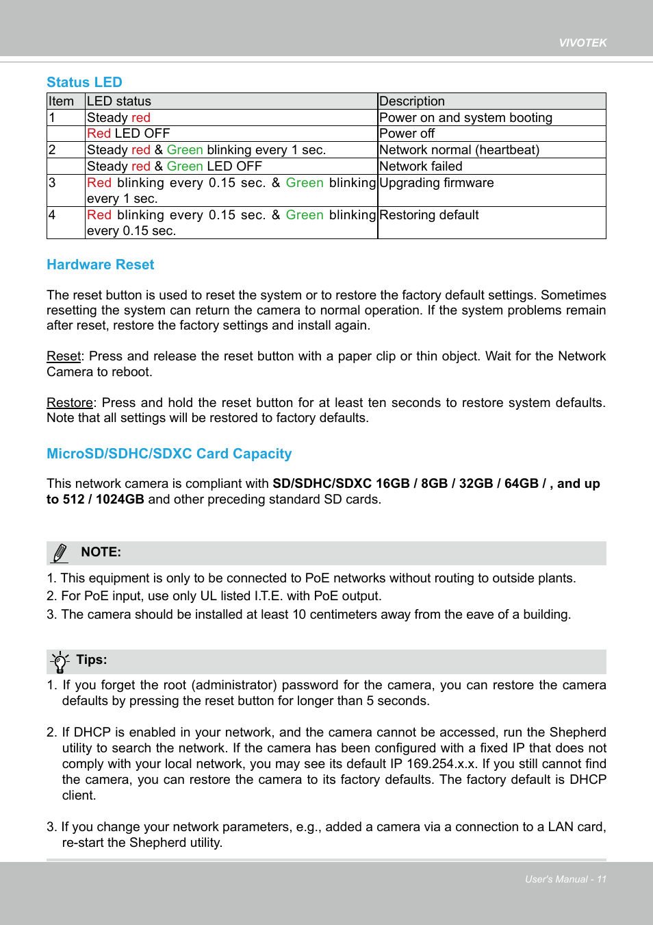 Vivotek SD9161-H-v2 2MP PTZ Network Dome Camera User Manual | Page 11 / 473