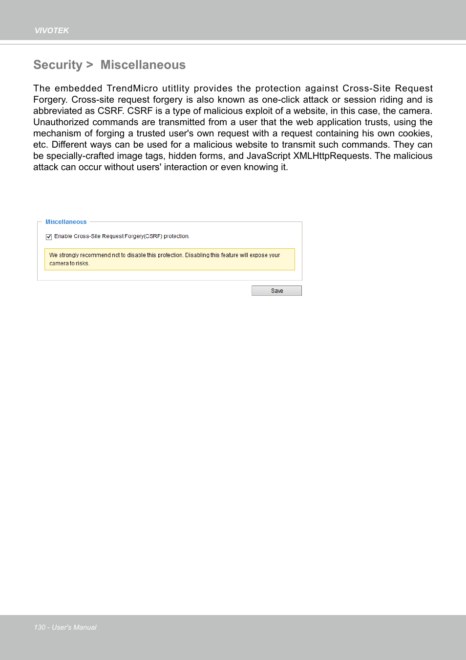 Security > miscellaneous | Vivotek SD9161-H-v2 2MP PTZ Network Dome Camera User Manual | Page 130 / 473