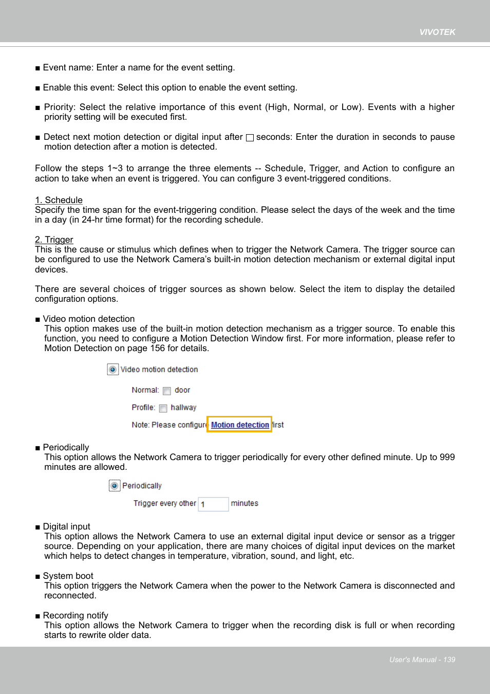 Vivotek SD9161-H-v2 2MP PTZ Network Dome Camera User Manual | Page 139 / 473