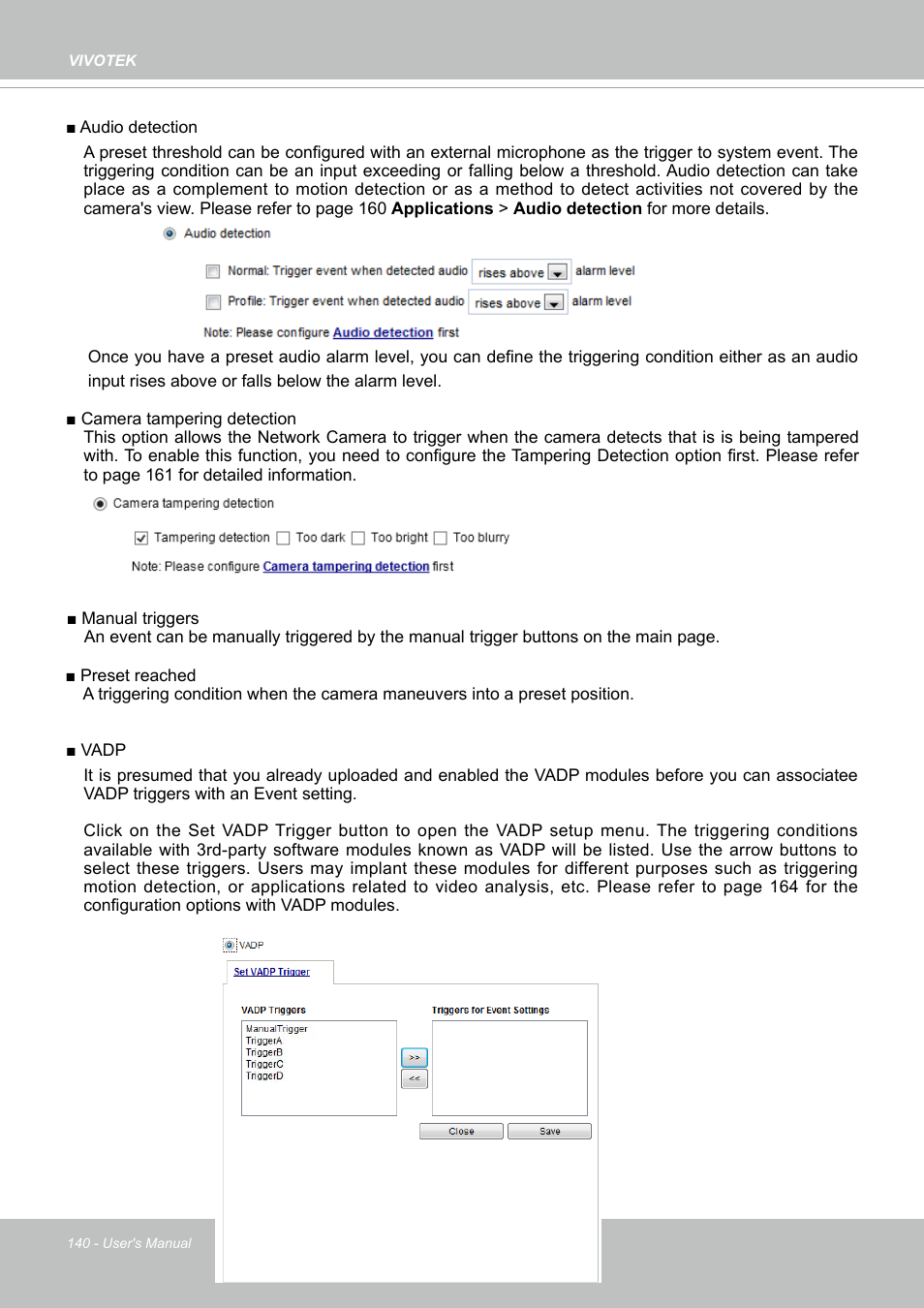 Vivotek SD9161-H-v2 2MP PTZ Network Dome Camera User Manual | Page 140 / 473