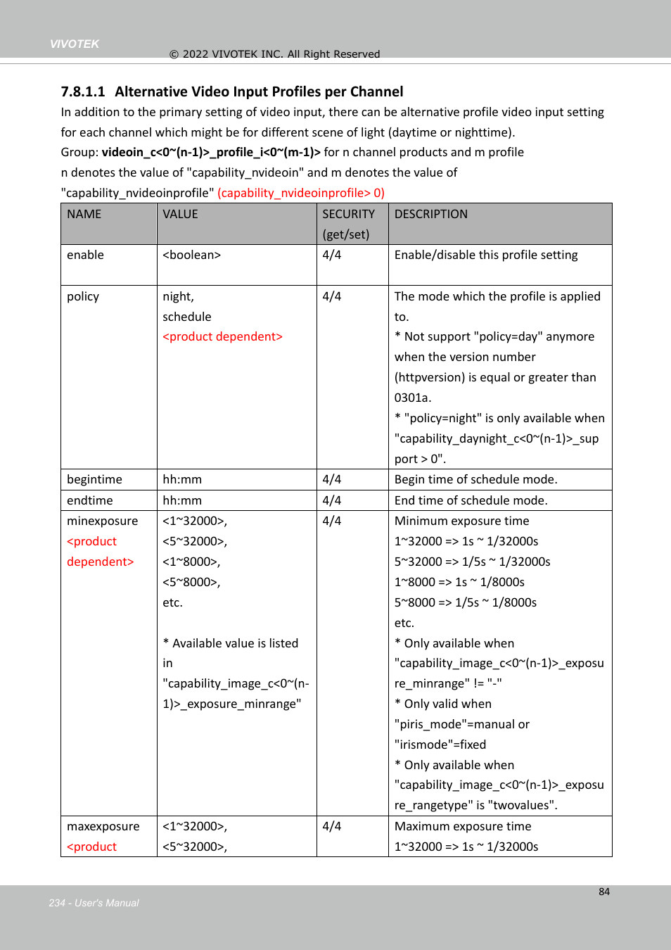 Vivotek SD9161-H-v2 2MP PTZ Network Dome Camera User Manual | Page 234 / 473