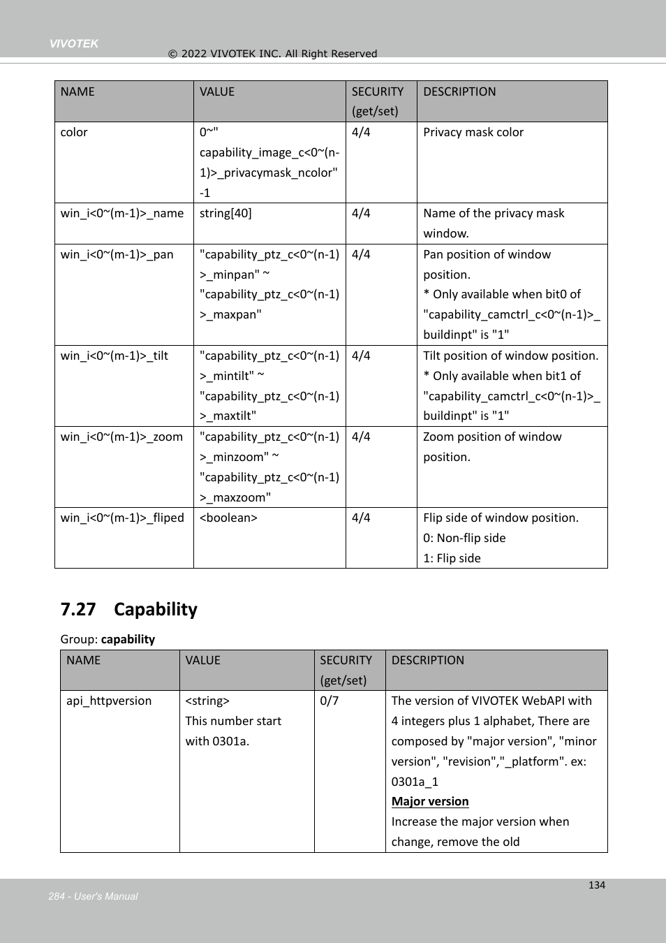 27 capability | Vivotek SD9161-H-v2 2MP PTZ Network Dome Camera User Manual | Page 284 / 473