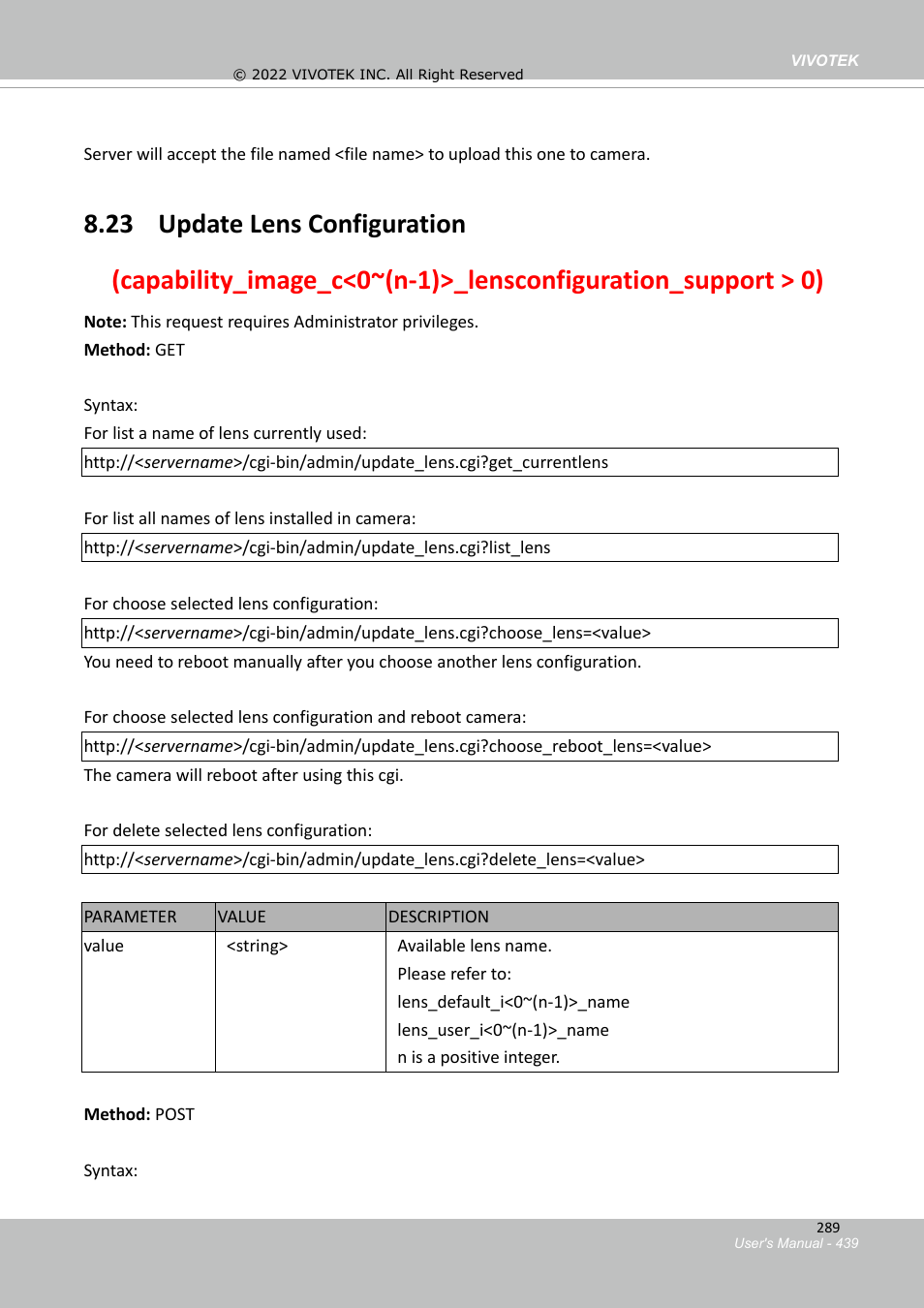 22 upload files | Vivotek SD9161-H-v2 2MP PTZ Network Dome Camera User Manual | Page 439 / 473